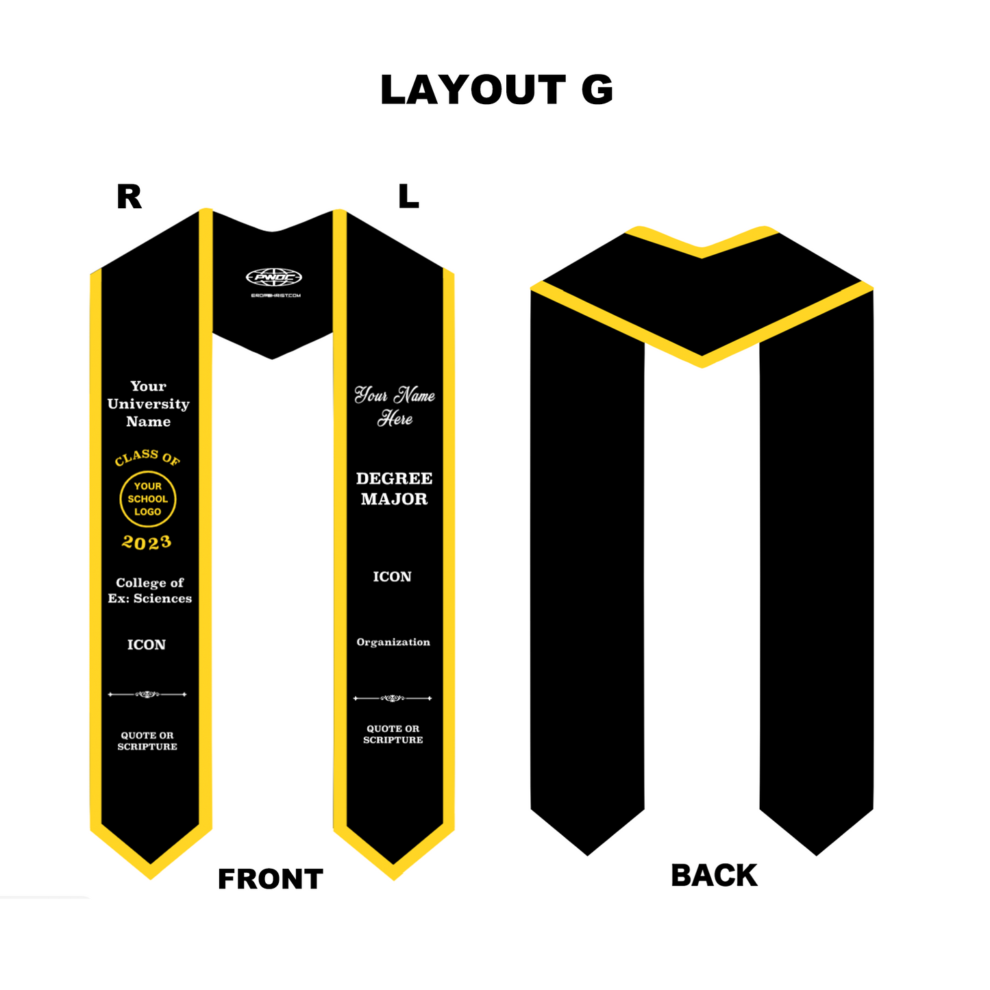 COLLEGIATE GRADUATION STOLE