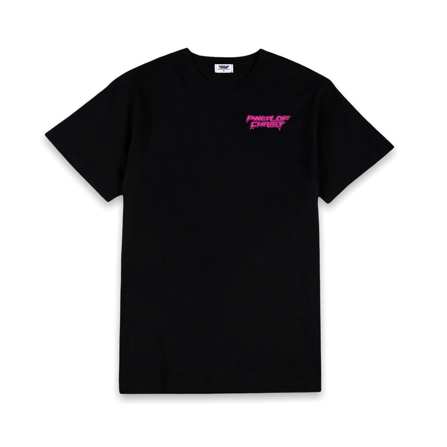 PWER OF CHRIST TEE - HOT PINK / REFLECTIVE