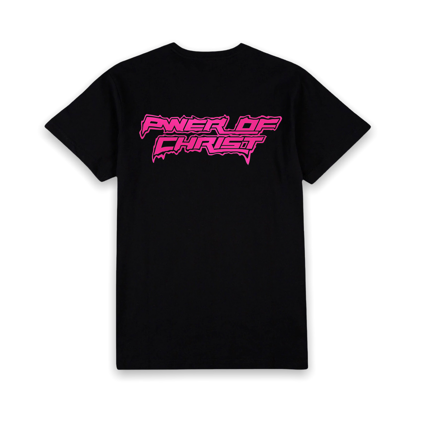 PWER OF CHRIST TEE - HOT PINK / REFLECTIVE